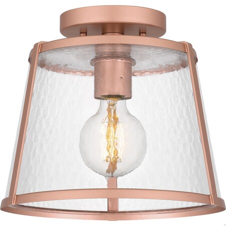 Quoizel Labrant 1-Light Matte Rose Gold Semi-Flush Mount QFL5612MRG